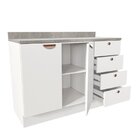 Cozinha Modulada 4 Peças 2 Aéreos 2 Balcões Arizona Cabecasa