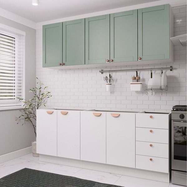 Cozinha Modulada 4 Peças 2 Aéreos 2 Balcões Arizona Cabecasa