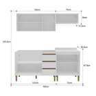 Cozinha Modulada 4 Peças 2 Aéreos 2 Balcões Margarida Branco