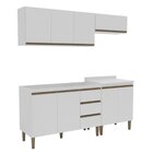 Cozinha Modulada 4 Peças 2 Aéreos 2 Balcões Margarida Branco