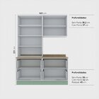 Cozinha Modulada 4 Peças 2 Balcões 1 Aéreo 1 Aéreo Alto Com T