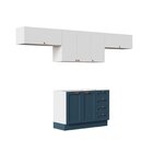 Cozinha Modulada 4 Peças 3 Aéreos 1 Balcão Arizona Cabecasa M