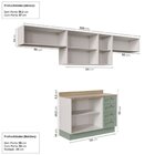 Cozinha Modulada 4 Peças 3 Aéreos 1 Balcão Arizona Cabecasa M
