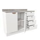 Cozinha Modulada 4 Peças 3 Aéreos 1 Balcão Arizona Cabecasa M