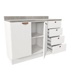 Cozinha Modulada 4 Peças 3 Aéreos 1 Balcão Arizona Cabecasa M