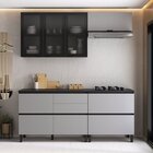 Cozinha Modulada 4 Peças 6 Portas 5 Gavetas Mdf Dodradiça Slo