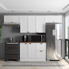 Cozinha Modulada 4 Peças 7 Portas 2 Gavetas Balcão Com Tampo