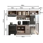 Cozinha Modulada 4 Peças 7 Portas 2 Gavetas Balcão Com Tampo