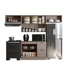 Cozinha Modulada 4 Peças 7 Portas 2 Gavetas Balcão Com Tampo