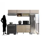 Cozinha Modulada 4 Peças 7 Portas 2 Gavetas Balcão Com Tampo