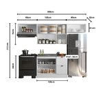 Cozinha Modulada 4 Peças 7 Portas 2 Gavetas Com Balcão Para P