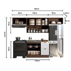 Cozinha Modulada 4 Peças 7 Portas 2 Gavetas Com Balcão Para P