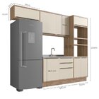 Cozinha Modulada 4 Peças 7 Portas 3 Gavetas Com Divisor De Ta