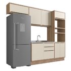 Cozinha Modulada 4 Peças 7 Portas 3 Gavetas Com Divisor De Ta