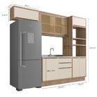 Cozinha Modulada 4 Peças 7 Portas 3 Gavetas Com Divisor De Ta