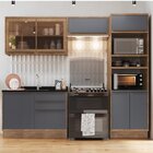 Cozinha Modulada 4 Peças 7 Portas 3 Gavetas Com Divisor De Ta