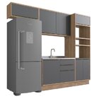 Cozinha Modulada 4 Peças 7 Portas 3 Gavetas Com Divisor De Ta