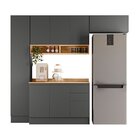 Cozinha Modulada 4 Peças 7 Portas 3 Gavetas Com Rodapé Em Pvc