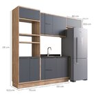 Cozinha Modulada 4 Peças 8 Portas 1 Nicho Para Forno 100% Mdf