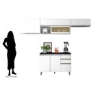 Cozinha Modulada 4 Peças 8 Portas 2 Gavetas Balcão Com Tampo