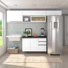 Cozinha Modulada 4 Peças 8 Portas 2 Gavetas Balcão Com Tampo