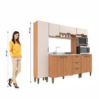 Cozinha Modulada 4 Peças 8 Portas 3 Gavetas Carol Freijó/off