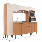Cozinha Modulada 4 Peças 8 Portas 3 Gavetas Carol Freijó/off