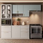 Cozinha Modulada 4 Peças 8 Portas 4 Gavetas Nicho P/forno Mdf