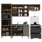 Cozinha Modulada 4 Peças 8 Portas 5 Gavetas Lavínia Amêndoa/n