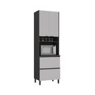 Cozinha Modulada 4 Peças 8 Portas 5 Gavetas Mdf Dodradiça Slo