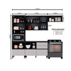 Cozinha Modulada 4 Peças 8 Portas 5 Gavetas Mdf Dodradiça Slo