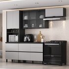 Cozinha Modulada 4 Peças 8 Portas 5 Gavetas Mdf Dodradiça Slo