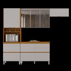 Cozinha Modulada 4 Peças 8 Portas 5 Gavetas Nicho P/forno Mdf