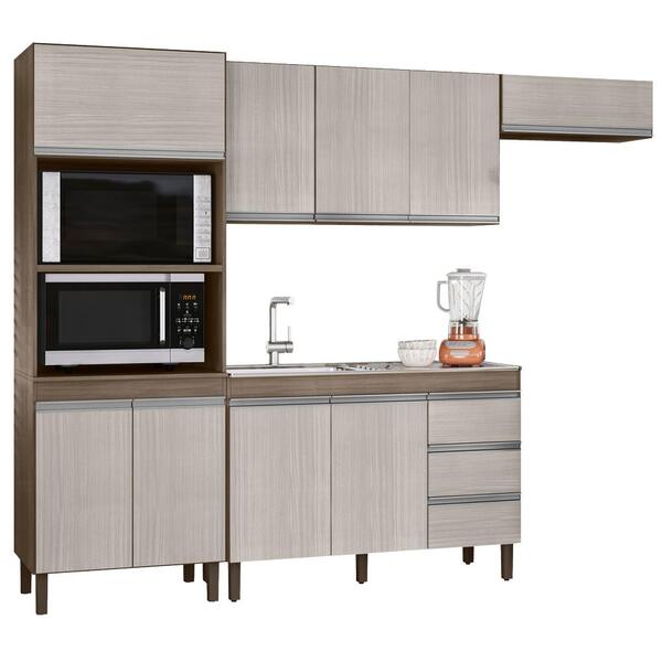 Cozinha Modulada 4 Peças 9 Portas 259cm Plla