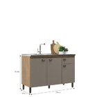 Cozinha Modulada 4 Peças 9 Portas E 1 Gaveta Com Tampo Atlas