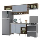 Cozinha Modulada 4 Peças Armário Aéreo Balcão De Pia Sem Tamp