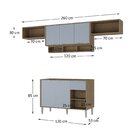 Cozinha Modulada 4 Peças Armário Aéreo Balcão De Pia Sem Tamp