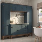 Cozinha Modulada 4 Peças Azul Petróleo