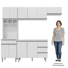 Cozinha Modulada 4 Peças Balcão Sem Tampo 120cm Andréia Branc