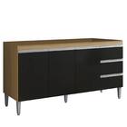 Cozinha Modulada 4 Peças Balcão Sem Tampo 160cm Andréia Amênd