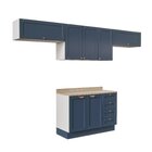 Cozinha Modulada 4 Peças Com 3 Aéreos E Balcão 120cm Arizona