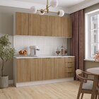 Cozinha Modulada 4 Peças Com Tampo 2 Aéreos 5 Portas E 2 Balc