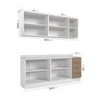 Cozinha Modulada 4 Peças Com Tampo 2 Aéreos 5 Portas E 2 Balc