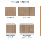 Cozinha Modulada 4 Peças Com Tampo 2 Aéreos 5 Portas E 2 Balc