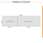 Cozinha Modulada 4 Peças Com Tampo 2 Aéreos 5 Portas E 2 Balc