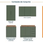 Cozinha Modulada 4 Peças Com Tampo 2 Aéreos 5 Portas E 2 Balc