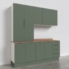 Cozinha Modulada 4 Peças Com Tampo 2 Aéreos 5 Portas E 2 Balc