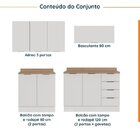 Cozinha Modulada 4 Peças Com Tampo 2 Aéreos E 2 Balcões Ipane