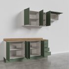 Cozinha Modulada 4 Peças Com Tampo 2 Aéreos E 2 Balcões Ipane