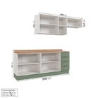 Cozinha Modulada 4 Peças Com Tampo 2 Aéreos E 2 Balcões Ipane